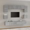 vidaXL Set dulap TV, 8 piese, gri sonoma, lemn prelucrat 3114420