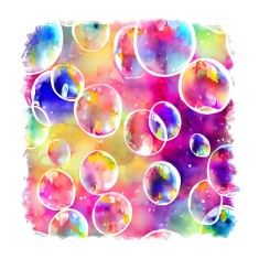 Sticker decorativ Baloane, Multicolor, 55 cm, 11578ST foto