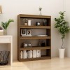 Bibliotecă/Separator cameră maro miere 100x30x135,5 cm lemn pin
