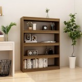 Bibliotecă/Separator cameră maro miere 100x30x135,5 cm lemn pin