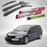 Cumpara ieftin Stergatoare Mitsubishi Lancer Wagon Gen VII (CS_W/CT_W) EVO IX Wagon 2003-2008 | Set Fata si Spate Flat - TeamCar