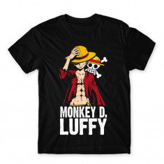 Tricou barbati One Piece Anime Manga Monkey D. Luffy, Negru, marime XL