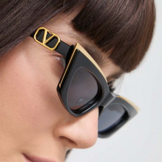 Valentino ochelari de soare V - GOLDCUT - I femei, culoarea negru, VLS-113A