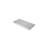 Tropfblech, Abtropfblech, Tropfschale mit runden L&ouml;chern - 405 x 204 x 28 mm