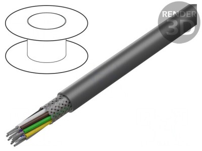 Cablu ecranat LiYCY 12x22AWG PVC Cupru Cositorit foto