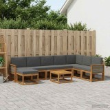 Cumpara ieftin Set de canapele de exterior 9 buc. 8-Locuri Natural si Antracit
