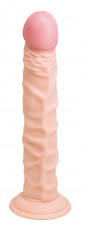 Dildo Clasic Cu Ventuza Johnny Two Hands, Natural, 22 cm foto