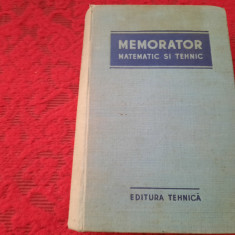 Memorator matematic si tehnic- N.Mihalescu, V.Balan, P.Bunescu RF18/4