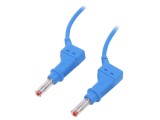 Cablu ST&Auml;UBLI Mufa Banana 4mm, 1m, Albastru, 32A, CAT II 600V, PVC