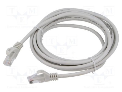 Cabluri patch U/UTP 6 litat Cu PVC gri 3m 26AWG GEMBIRD foto
