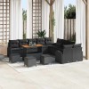 VidaXL Set de canapele pentru grădină 14 pcs Negru 110 x 55 x 71 cm 3364409