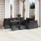 vidaXL Set de canapele pentru grădină 14 pcs Negru 110 x 55 x 71 cm 3364409