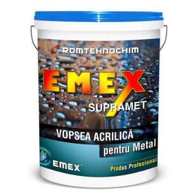 Vopsea Acrilica Metal &amp;ldquo;Emex Supramet&amp;rdquo; - Albastru - Bid. 4 Kg foto