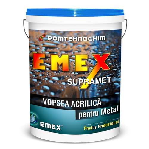 Vopsea Acrilica Metal &ldquo;Emex Supramet&rdquo; - Maro - Bid. 4 Kg