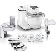 Robot de bucatarie Bosch MUMS2AW21, 700 W, masina de tocat, feliator, accesorii razuire, 4 viteze, bol 3.8 l, Mixare planetara 3D, Alb