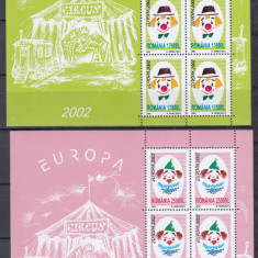 ROMANIA 2002 LP 1584 a EUROPA 2002 CIRCUL MINICOLI MNH