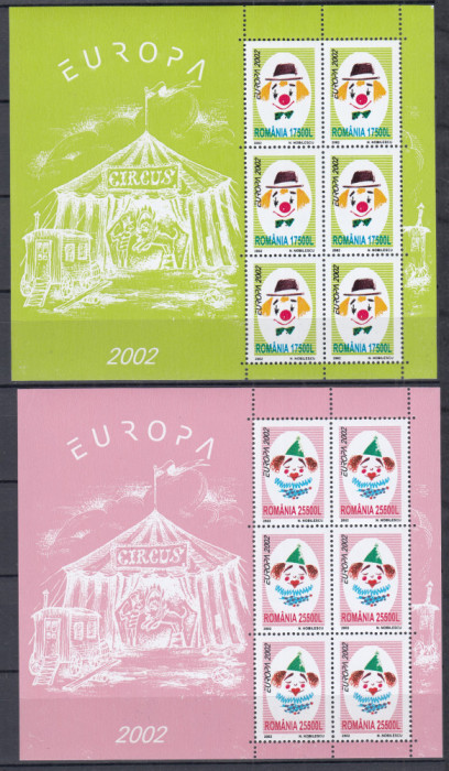 ROMANIA 2002 LP 1584 a EUROPA 2002 CIRCUL MINICOLI MNH