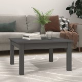 VidaXL Măsuță de cafea, gri, 55x55x30 cm, lemn masiv de pin