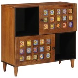 vidaXL Bufet cu ușă castan 80 x 33,5 x 75 cm Lemn de mango solid 4018251