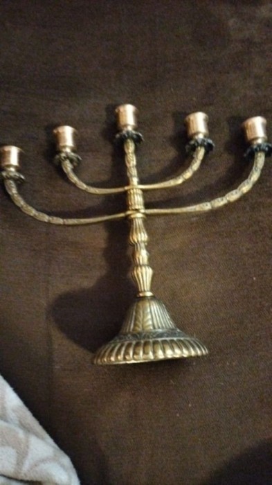 Menora Bronz Masiv Vintage