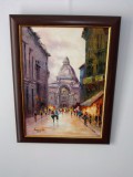 &quot;Micul Paris&quot; ulei/panza, autentic, de Ilie Ionascu, tablou de exceptie, Scene gen, Altul