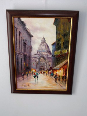 &amp;quot;Micul Paris&amp;quot; ulei/panza, autentic, de Ilie Ionascu, tablou de exceptie foto