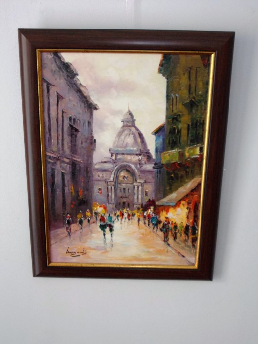 &quot;Micul Paris&quot; ulei/panza, autentic, de Ilie Ionascu, tablou de exceptie