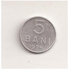 Moneda - Romania 5 bani 1975 , v2