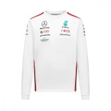 Mercedes AMG Petronas tricou de bărbați cu m&acirc;necă lungă official white F1 Team 2023 - M