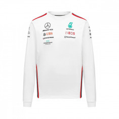 Mercedes AMG Petronas tricou de bărbați cu mânecă lungă official white F1 Team 2023 - M