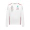 Mercedes AMG Petronas tricou de bărbați cu m&acirc;necă lungă official white F1 Team 2023 - L