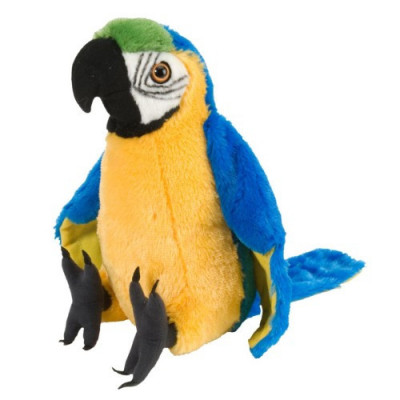 Papagal Macaw Galben - Jucarie Plus Wild Republic 30 cm foto