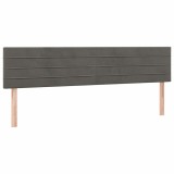 Cumpara ieftin Tablii de pat, gri inchis, 200x5x78/88 cm, catifea