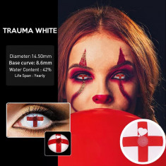 Lentile de contact colorate diverse modele cosplay - TRAUMA WHITE