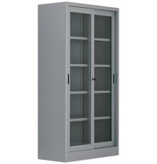 DULAP METALIC CU USI CULISANTE DE STICLA 4 RAFTURI, 1200x450x2000 mm (LxlxH), 45 kg/polita, Italia