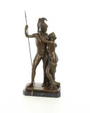 Venus si Marte-statueta din bronz pe un soclu din marmura BR-29