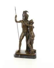 Venus si Marte-statueta din bronz pe un soclu din marmura BR-29