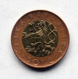 Rep Cehia 50 Korun 2016 coroane km # 1 bicolor Praga podul Charles Catedrala St. Vitus