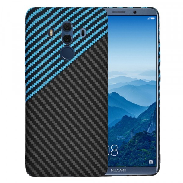 Husa pentru Huawei Mate 10 Pro, Techsuit, Carbonite FiberShell, Neagra Bleu