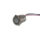 Buton touch piezoelectric SPST 22mm, otel inoxidabil, LED rosu verde, NO, 12-24V DC, 0.2A, IP67, cu mentinere, MT22-FW-ESS10Z-RG