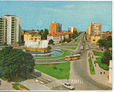 CPIB 16570 CARTE POSTALA - TIMISOARA. B-DUL LEONTIN SALAJAN, AUTOTURISM, TRAMVAI foto