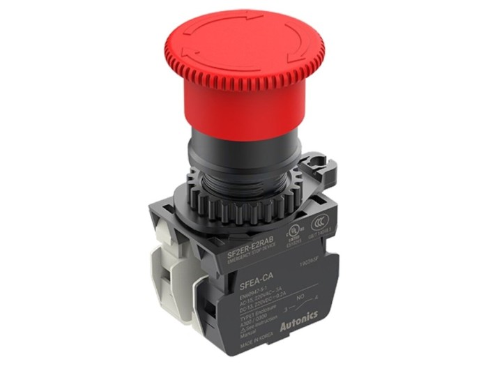 Comutator de siguranţă 22mm - roşu