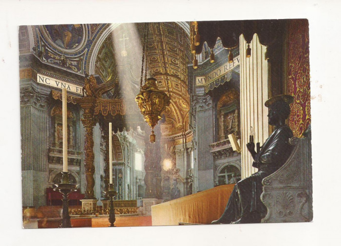 FA53-Carte Postala- ITALIA - Roma, Basilica di San Pietro, necirculata 1968