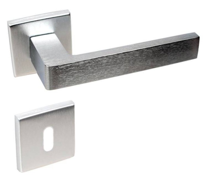 M&acirc;ner pentru uși de interior - M1039 - crom satin cu rozetă cheie