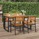 VidaXL Masă grădină picioare formă de U 140x80x75 cm lemn masiv acacia