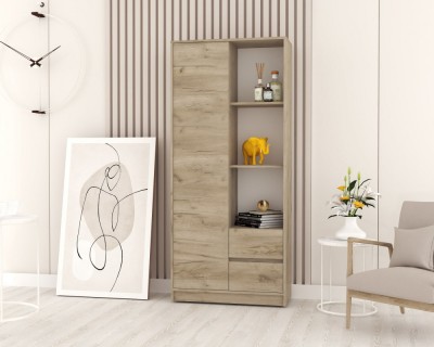 Dulap MP1 - 1U+2S, 80x33x180 cm, Stejar K002 foto