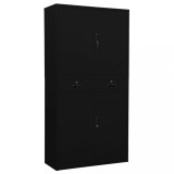 Cumpara ieftin Dulap de birou, negru, 90x40x180 cm, oțel