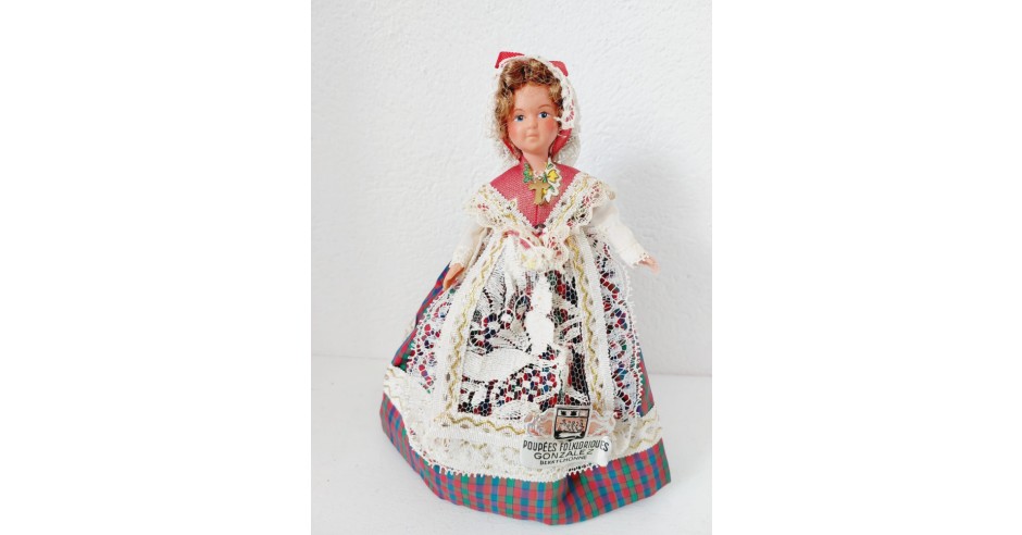 2 Grandes Poupées Folkloriques Allemandes Oberkirch – Années 70 – Fait Main – 40 Cm