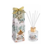 Cumpara ieftin Parfum camera cu betisoare Craciun aroma Pin si Eucalipt &Oslash; 5 cm x 15 H, 40 ml