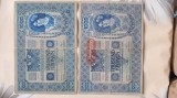 2 banknoten 1000 kroner1902 circ
